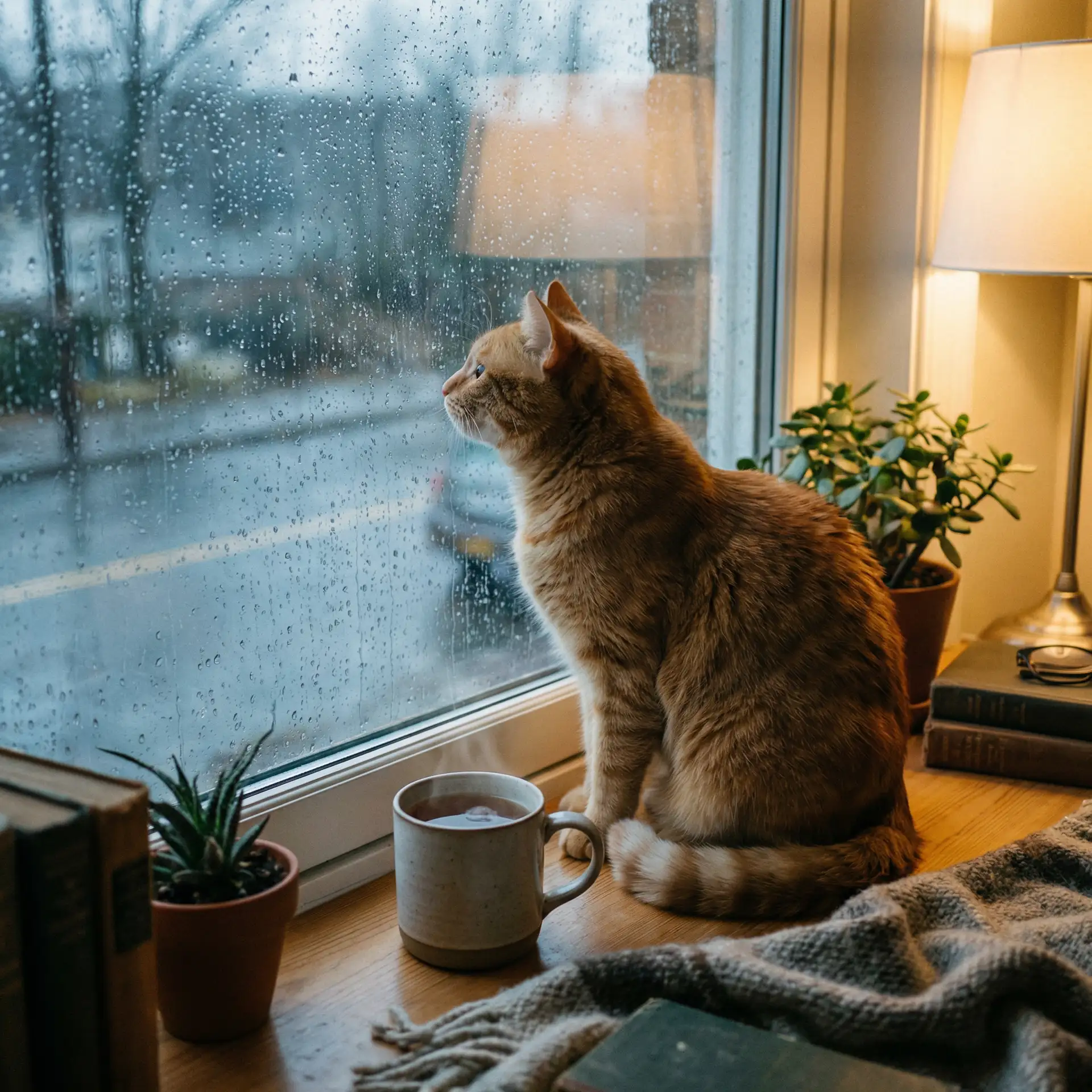 猫咪望着窗外的雨 - 三国机密 电视剧